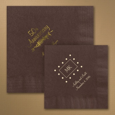 Brown Wedding Napkins